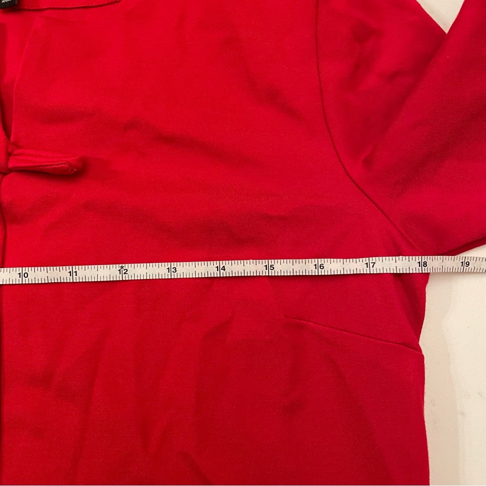 Talbots Red Ponte Knit Split Neck Top with Bow
Detail 3/4 Sleeved Blouse top S - Picture 13 of 14
